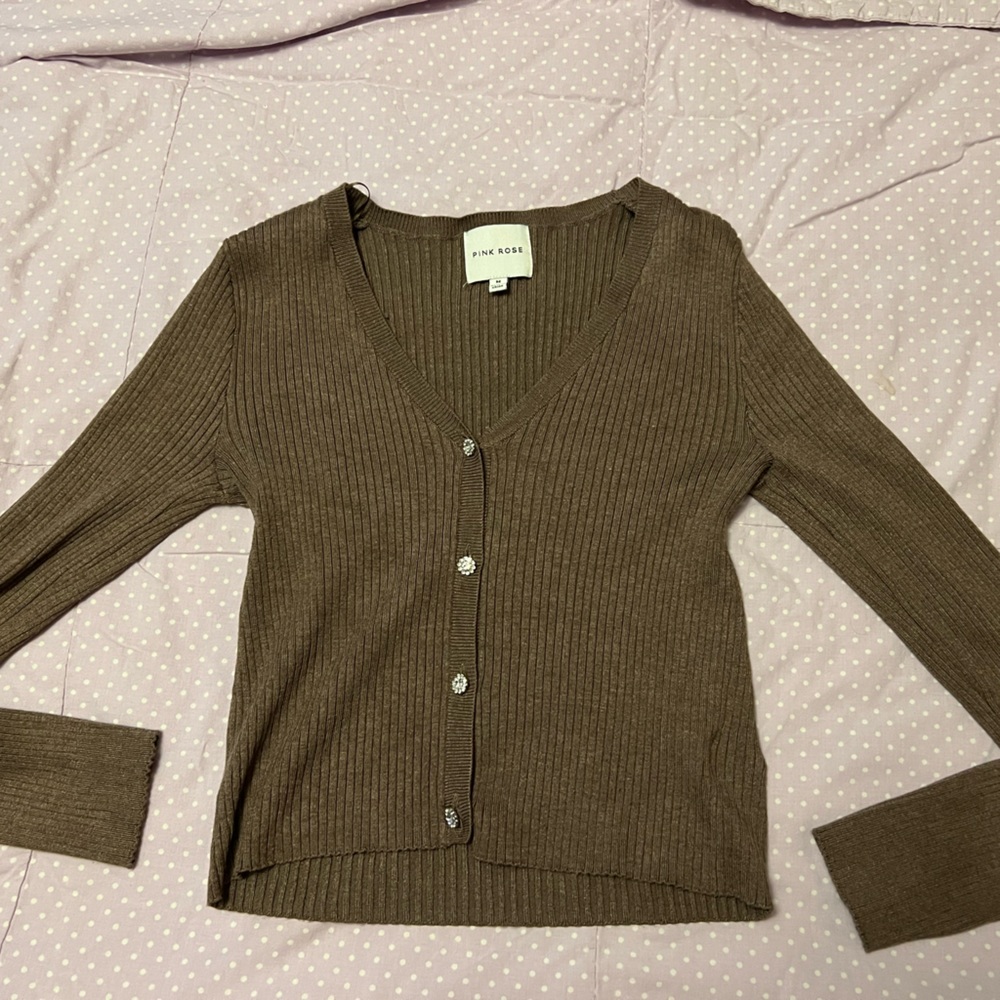 Ribbed long sleeve top